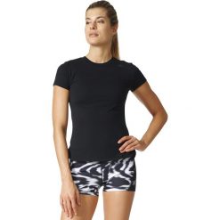KOSZULKA - KR.REKAW BLACK PRIME TEE. Czarne bluzki damskie marki Adidas, ze skóry, z krótkim rękawem. Za 54,99 zł.