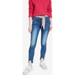 Desigual Denim Rainbow Dżinsy Niebieski. Niebieskie jeansy damskie Desigual, bez wzorów, z elastanu. Za 498,95 zł.
