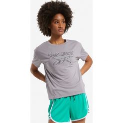 Reebok Workout Ready Supremium Koszulka Szary. Szare koszulki damskie Reebok, s, z nadrukiem, z poliesteru, bez kołnierzyka, z krótkim rękawem. Za 102,95 zł.