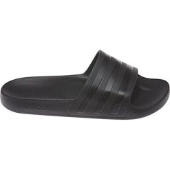 Klapki damskie adidas Adilette Aqua adidas czarne. Czarne klapki damskie Adidas, bez wzorów, z materiału, bez obcasa. Za 79,90 zł.