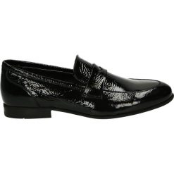 Mokasyny - 425-30 BLACK. Czarne mokasyny damskie Venezia, ze skóry. Za 299,00 zł.