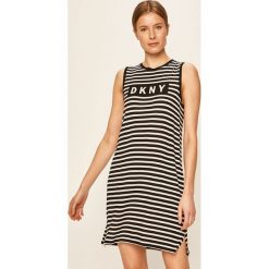 Dkny - Koszula nocna. Czarne piżamy damskie DKNY, na co dzień, s, bez wzorów, z elastanu, z okrągłym kołnierzem, bez rękawów. Za 339,90 zł.