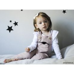 Ogrodniczki MATYLDA. Szare spodnie niemowlęce Pakamera, z dresówki. Za 89,00 zł.