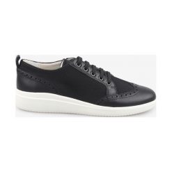 Geox Tahina Tenisówki Czarny. Czarne trampki i tenisówki damskie Geox, bez wzorów, ze skóry, bez zapięcia. Za 464,95 zł.