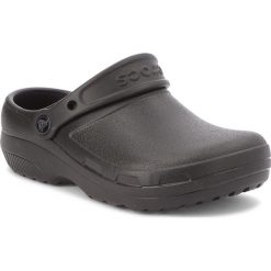 Klapki CROCS - Specialist II Clog 204590 Black. Czarne klapki damskie Crocs, bez wzorów, z tworzywa sztucznego, bez obcasa. W wyprzedaży za 139,00 zł.