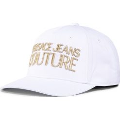 Czapka z daszkiem VERSACE JEANS COUTURE - E8YVBK04 65021 003. Białe czapki damskie Versace Jeans Couture, bez wzorów, z bawełny. W wyprzedaży za 199,00 zł.