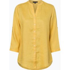 Franco Callegari - Damska bluzka lniana, żółty. Żółte bluzki damskie Franco Callegari, bez wzorów, eleganckie, bez kołnierzyka, bez rękawów. Za 179,95 zł.