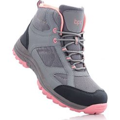 Buty sportowe damskie: Wysokie buty outdoorowe bonprix szaro-łososiowy