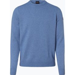 Paul & Shark - Sweter męski, niebieski. Niebieskie swetry męskie Paul & Shark, m, bez wzorów, z wełny, bez kołnierzyka, bez kaptura. Za 959,95 zł.
