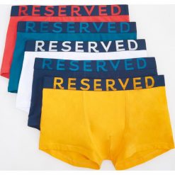 Bokserki 5 pack - Turkusowy. Niebieskie bokserki męskie Reserved, bez wzorów. Za 69,99 zł.
