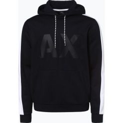 Armani Exchange - Męska bluza nierozpinana, niebieski. Niebieskie bluzy męskie Armani Exchange, s, w paski, z kontrastowym kołnierzykiem, bez rękawów, bez kaptura. Za 579,95 zł.