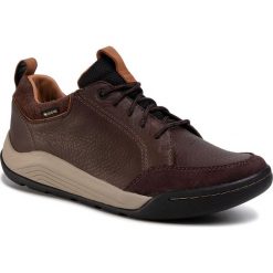 Półbuty CLARKS - Ashcombe Bay GTX Gore-Tex 261354017 Dark Brown Lea. Pomarańczowe półbuty męskie Clarks, na co dzień, bez wzorów, ze skóry, bez zapięcia. Za 599,00 zł.
