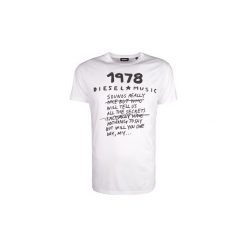 T-shirty z krótkim rękawem Diesel 00SVR5 0091B / T-Diego-NB. Białe t-shirty męskie Diesel, m, bez wzorów, bez kołnierzyka, krótkie. Za 129,00 zł.