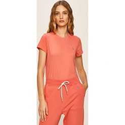 Polo Ralph Lauren - T-shirt. Różowe bluzki damskie Polo Ralph Lauren, s, bez wzorów, z bawełny, z okrągłym kołnierzem. Za 259,90 zł.