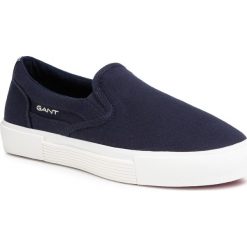 Tenisówki GANT - Champroyal 20678414 Marine G69. Niebieskie półbuty męskie GANT, na co dzień, bez wzorów, z gumy, eleganckie, bez zapięcia. Za 299,00 zł.