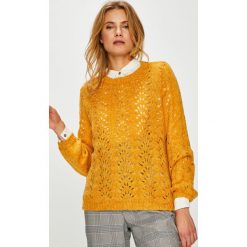 Only - Sweter. Żółte swetry klasyczne damskie marki ONLY, s, z dzianiny, z okrągłym kołnierzem. W wyprzedaży za 99,90 zł.