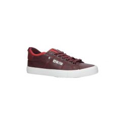 Buty Big Star Bordowe trampki sznurowane BB174011. Czerwone trampki męskie marki BIG STAR, bez wzorów, retro, na sznurówki. Za 99,99 zł.