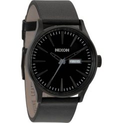 Biżuteria i zegarki męskie: Zegarek męski All Black Nixon Sentry Leather A1051001