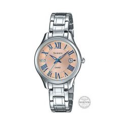 Biżuteria i zegarki: Zegarek Sheen Damski SHE-4050D-9AUER Swarovski Mini srebrny