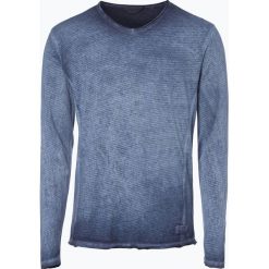 T-shirty męskie: Solid – Męska koszulka z długim rękawem – Maxen, niebieski