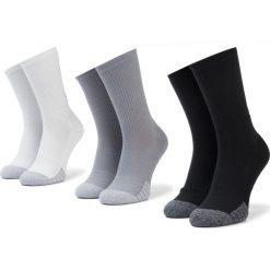 Zestaw 3 par wysokich skarpet unisex UNDER ARMOUR - Heatgear 1346751-035 Gray. Szare skarpetki damskie Under Armour, bez wzorów, z elastanu. Za 59,00 zł.