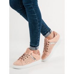 MODNE BUTY SPORTOWE. Buty sportowe damskie Merg, bez wzorów, ze skóry ekologicznej, sportowe. Za 79,90 zł.