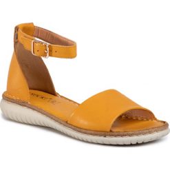 Sandały LASOCKI - ARC-2251-02 Yellow. Żółte klapki damskie Lasocki, bez wzorów, ze skóry, bez obcasa. Za 129,99 zł.