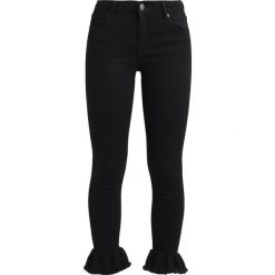 2ndOne NICOLE CROP Jeans Skinny Fit black ruffle. Czarne jeansy damskie relaxed fit marki 2ndOne, z bawełny. Za 299,00 zł.