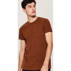 T-shirt basic z kieszonką - Żółty. Żółte t-shirty męskie House, l. Za 35,99 zł.