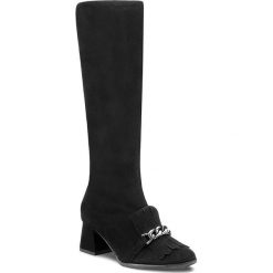 Kozaki SOLO FEMME - 14305-01-C78/000-01-00 Czarny. Szare buty zimowe damskie marki Solo Femme, z materiału, na szpilce. W wyprzedaży za 339,00 zł.