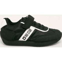 Big Star - Buty dziecięce. Czarne trampki chłopięce BIG STAR, bez wzorów, z gumy, sportowe, z okrągłym noskiem, bez zapięcia. W wyprzedaży za 129,90 zł.
