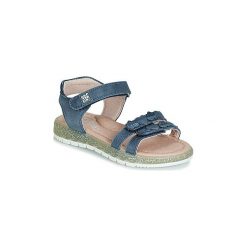 Sandały Dziecko Garvalin NATURAL. Niebieskie sandały dziewczęce marki Garvalin, bez zapięcia. Za 249,00 zł.