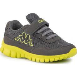 Sneakersy KAPPA - Follow Bc K 260634K Grey/Lime 1633. Szare trampki chłopięce Kappa, bez wzorów, ze skóry ekologicznej, na rzepy. Za 79,00 zł.