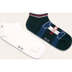 Tommy Hilfiger - Stopki (4-pack). Niebieskie skarpetki damskie TOMMY HILFIGER, bez wzorów, z elastanu. Za 89,90 zł.