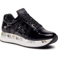 Sneakersy PREMIATA - Conny 4817 Black. Czarne półbuty damskie Premiata, bez wzorów, ze skóry, bez obcasa, bez zapięcia. Za 1039,00 zł.