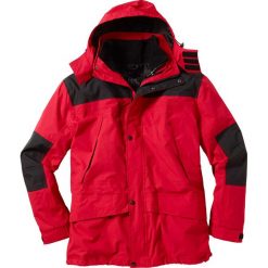 Kurtka 3 w 1 Regular Fit bonprix czerwony. Czerwone kurtki męskie bomber bonprix, m, z polaru. Za 279,99 zł.