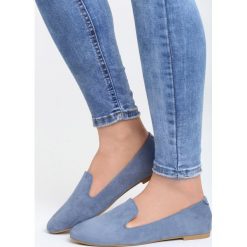 Niebieskie Mokasyny Gorgeous Miracle. Niebieskie baleriny damskie Born2be, bez wzorów, bez obcasa, na płaskiej podeszwie. Za 59,99 zł.