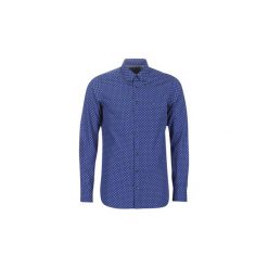 Koszule z długim rękawem Tommy Hilfiger SLIM MICRO CRAVAT PRINT SHIRT. Niebieskie koszule męskie TOMMY HILFIGER, s, bez wzorów, bez kołnierzyka, z długim rękawem. Za 429,00 zł.