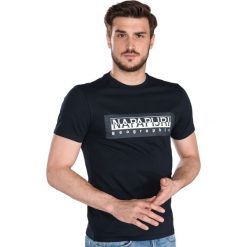 Napapijri Sele Koszulka Niebieski. Niebieskie podkoszulki męskie Napapijri, xxl, z nadrukiem, z bawełny, z krótkim rękawem. Za 163,95 zł.
