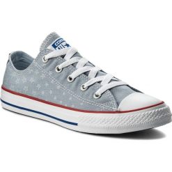Trampki dziewczęce: Trampki CONVERSE – Ctas Ox 656093C Blue Granite/Porpoise/Blue