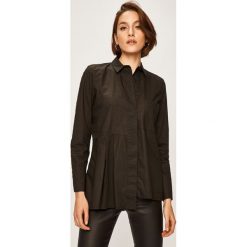 Answear - Koszula. Czarne bluzki damskie ANSWEAR, s, bez wzorów, z elastanu, casualowe, bez kołnierzyka, z długim rękawem. W wyprzedaży za 59,90 zł.