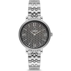 Zegarek kwarcowy w kolorze srebrno-antracytowym. Szare, analogowe zegarki damskie Beverly Hills Polo Club, metalowe. W wyprzedaży za 259,95 zł.