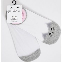 Kapcie damskie: 2 pary stopek – Jasny szar