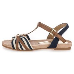 Tom Tailor Sandały Damskie 41 Brązowy. Pomarańczowe sandały damskie Tom Tailor, w paski, bez obcasa, z paskami. Za 216,00 zł.