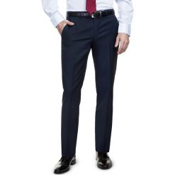 Spodnie MARCO 15-22SB. Niebieskie spodnie męskie Giacomo Conti, na co dzień, s, bez wzorów, z wełny, eleganckie. Za 399,00 zł.