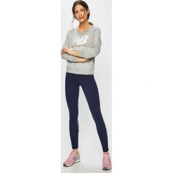 New Balance - Bluza. Szare bluzy damskie New Balance, s, z nadrukiem, z elastanu, bez rękawów, bez kaptura. W wyprzedaży za 149,90 zł.