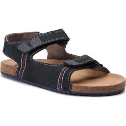 Sandały GIOSEPPO - Laquila 47028 D Navy. Czarne sandały chłopięce Gioseppo, ze skóry, bez zapięcia. W wyprzedaży za 169,00 zł.