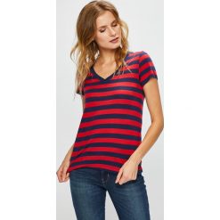 Levi's - Top. Brązowe topy damskie marki Levi's®, l, z dzianiny, z okrągłym kołnierzem. W wyprzedaży za 49,90 zł.