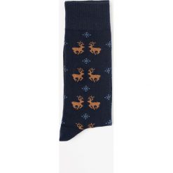 Skarpety xmas reindeer granatowy. Niebieskie skarpetki męskie Recman. Za 29,00 zł.