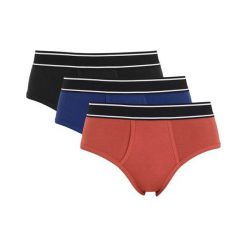 Cellbes Slipy 3 Pack granatowy rdzawy czarny male niebieski/brązowy/pomarańczowy 3XL. Pomarańczowe slipy męskie Cellbes, xl, bez wzorów, z gumy. Za 135,00 zł.